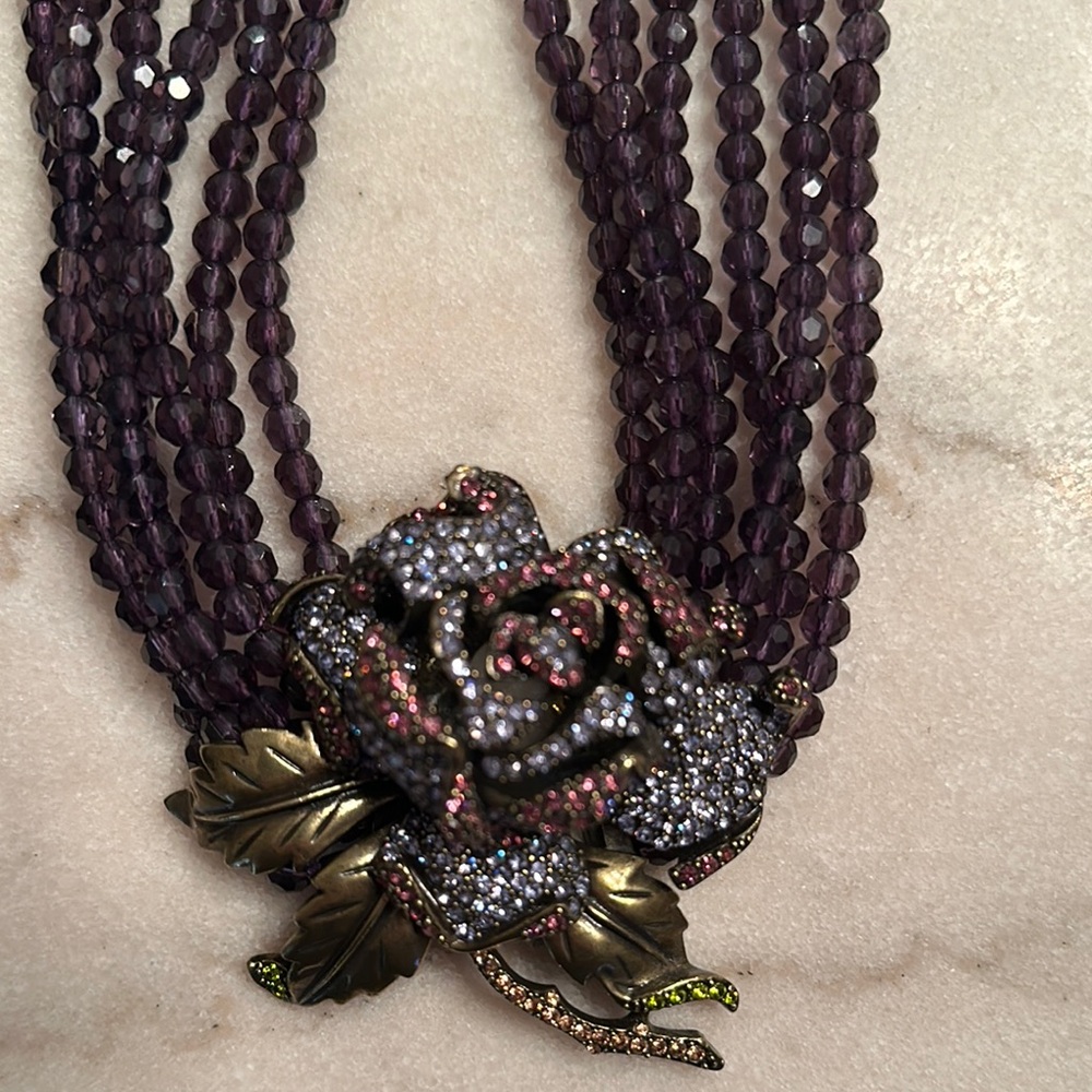 Heidi Daus Rose Beaded Necklace